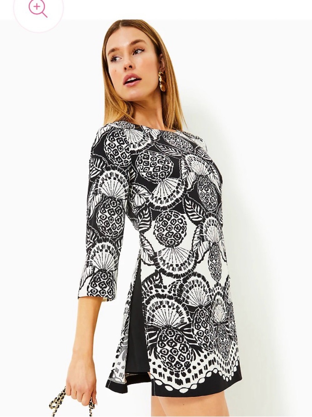 Lilly Pulitzer Black & White Graphic Print Romper